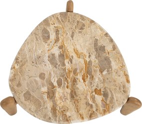 Salontafel Hout En Marmer S - 70 X 70cm.