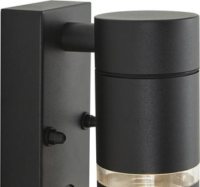 Moderne buiten wandlamp zwart IP44 met bewegingssensor - Ensam