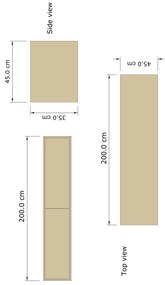 Gliss Design Joa badmeubel met 2 lades 200cm walnut