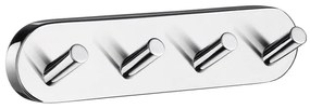 Smedbo Home Handdoekhaak - 18x4cm - 4 haken - chroom HK359