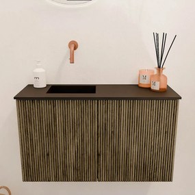 Mondiaz Joya 70cm toiletmeubel dusk met wastafel faye links zonder kraangat urban