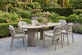 Tuinset 6 personen 240 cm Aluminium Taupe Apple Bee Pine