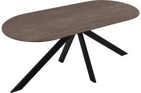 Goossens Excellent Eettafel Uniek, Semi rond 180 x 100 cm