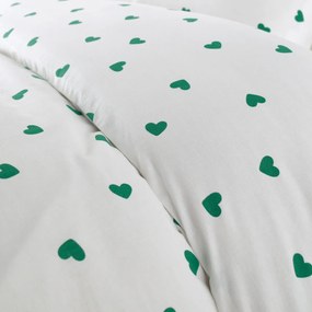 Beddengoed voor kinderen, van 50% gerecycled katoen, met rechthoekig kussensloop, Scacco groen