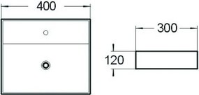 Mexen Mini opbouw wastafel 40 x 30 cm, wit - 21094000