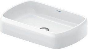 Duravit Qatego opzetwastafel 60x40cm z/kr.gat z/overl. h.gl. wit 2384602079