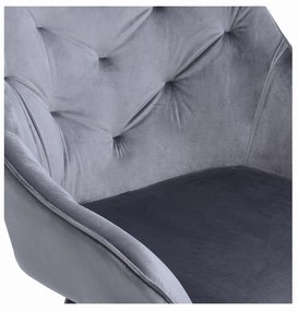 stoel K487, grijs - modern, doorgestikt, glamour, voor salon, eetkamer, VELVET