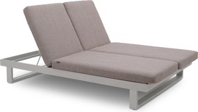 Lifestyle Garden Furniture Massimo Ligbed Met Kussen Wit/earth Aluminium Wit
