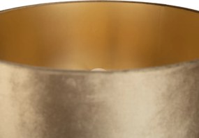 Vloerlamp goud met kap brons en gouden binnenkant 50cm - Linden