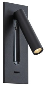 Moderne wandlamp zwart incl. LED - Plaza