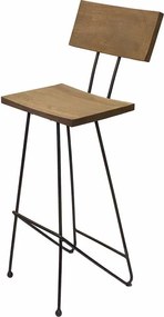 Barkruk hout&metaal - Zithoogte 75 cm