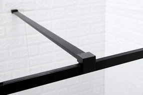 Saniclear Nero 90x100 douchecabine 8mm anti-kalk mat zwart 100cm