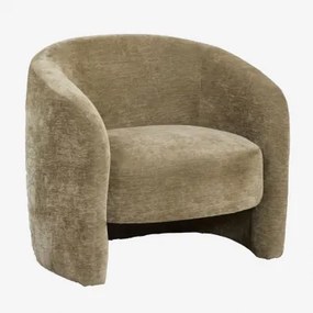 Gombren Gestoffeerde Fauteuil Chenille Saliegroen - Sklum