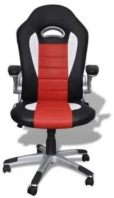 vidaXL Kunstlederen bureaustoel modern rood