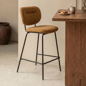 Moderne Barkruk Okergeel Boucle