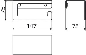 Clou Fold toiletrolhouder met cover zwart mat
