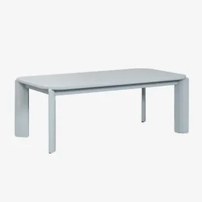 Rechthoekige Eettafel 200x100 Cm In Mdf Genève Blauwe Mist - Sklum