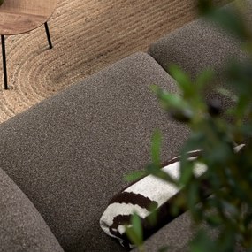 Bruine Hoekbank Chaise Longue Links