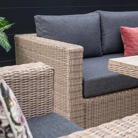 Garden Impressions Tennessee lounge dining set links 3-delig vintage willow - texfiber