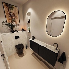 MONDIAZ TURE-DLUX 120cm toiletmeubel Urban. EDEN wastafel Ostra positie rechts. Met 1 kraangat. TUREDX120URBR1OST