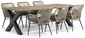 Tuinset 6 personen 240 cm Rope Taupe Lifestyle Garden Furniture Advance/Cardiff