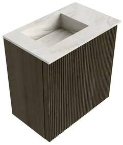 Mondiaz Joya DLux 40cm toiletmeubel shadow met wastafel faye links zonder kraangat ostra