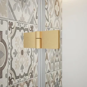 Gelco Trinity douchecabine met helder glas 80x120cm rechts goud
