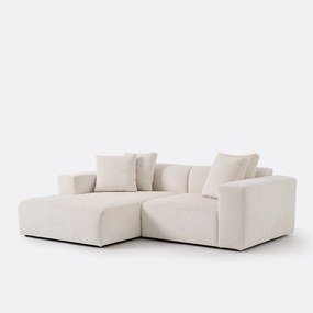 Linker hoekbank, ribfluweel, Liora