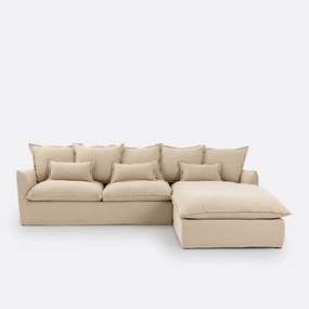 Slaapbank, 4 zits, Comfort Bultex®, afneembare hoezen, linnen, ODNA