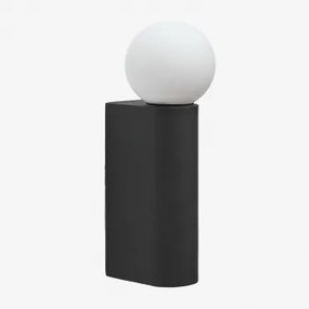 Buitenwandlamp Met Glazen Bol Voor Buitengebruik In Aluminium Irvine Zwart - Sklum