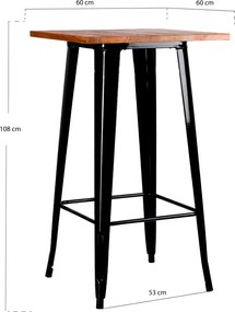 Hoge Torix Tafel Natuurlijk Hout 60 cm