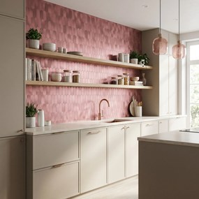Zelfklevende Mozaïektegels Metaal | Arch Roze | 28,8×29,8 cm | Keuken, Bad &amp; WC