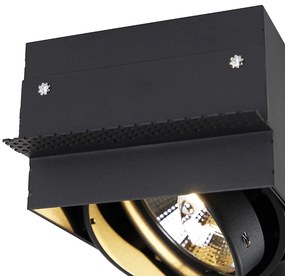 Smart inbouwspot zwart trimless 2-lichts incl. 2 Wifi GU10 111mm- Oneon