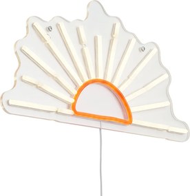 Neon wandlamp warm wit met oranje incl. LED - Sunset