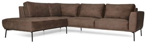 Hoekbank - Tulp - links - leer Colorado bruin 04