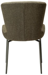Dan-Form Glory Swivel Draaibare Eetkamerstoel Olijfgroen Boucle