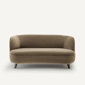 Bank XS in fluweel, Rosebury design E. Gallina