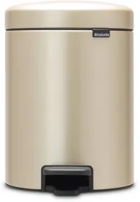 Brabantia NewIcon Pedaalemmer - 5 liter - kunststof binnenemmer - Champagne 304422