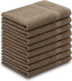 Gastendoek Popcorn Collectie – 8 stuks – 30×50 – nougat