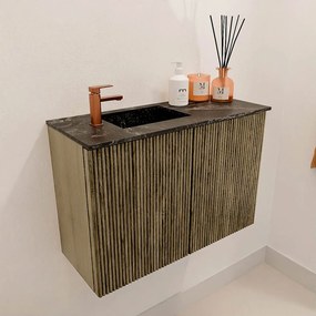 Mondiaz Joya DLux 60cm toiletmeubel dusk met wastafel faye links 1 kraangat lava