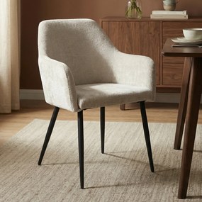 Beige Eetkamerstoel Met Armleuningen