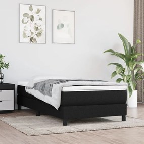 vidaXL Bedframe zonder matras 90x200 cm stof zwart