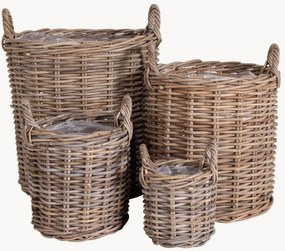Plantenpotten Caor van rotan, 4-delig
