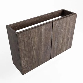 Mondiaz FOWY fonteinonderkast - 70x22x50cm - 2 deuren - push to open - softclose - Dark Brown FOWYTO70DB2D