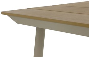 Tuinset 6 personen 240 cm Aluminium/rope Taupe Santika Furniture Santika