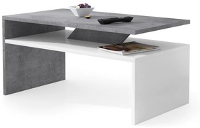 Mazzoni PRIMA beton / wit, salontafel