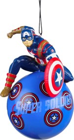 Kurt S. Adler - Disney©/Marvel© kerstornament - Captain American kerstbal - 12 cm