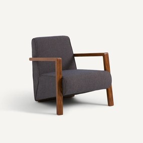 Fauteuil in wol en polyester Sanami