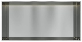 Hotbath &More frameless inbouwnis met verlichting 30x60x10cm RVS