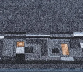vidaXL Tapijtloper anti-slip 100x250 cm antracietkleurig